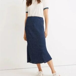 Madewell Midi Skirt, size 8, navy blue